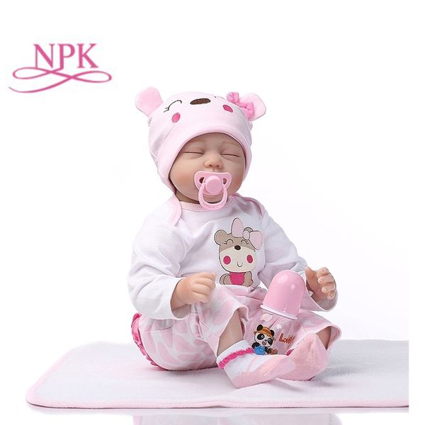 npk 40/55cm reborn sleeping baby doll kids playmate gift for girls babe doll soft toys for bouquets doll babe reborn toys t200209 
npk 40/55cm reborn sleeping baby doll kids playmate gift for girls babe doll soft toys for bouquets doll babe reborn toys t200209