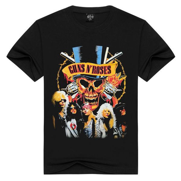 european and american personality rose band t-shirt foreign trade rock printing men's 3dt-shirt, White;black
european and american personality rose band t-shirt foreign trade rock printing men's 3dt-shirt, White;black