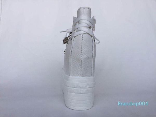 canvas shoes woman hidden heel height increasing casual shoes female white black blue, Black;white 
canvas shoes woman hidden heel height increasing casual shoes female white black blue, Black;white