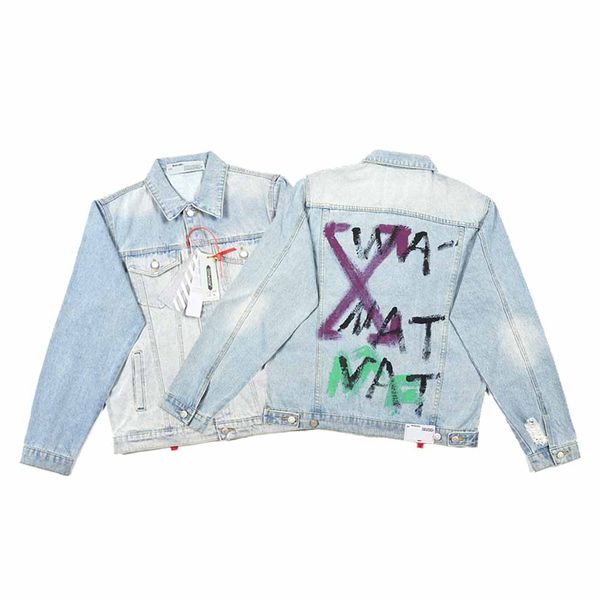 fashion designer mens street denim jacket off hole is destroyed hand painted ink inkjet letter button spring autumn men women blue jackets, Black;brown
fashion designer mens street denim jacket off hole is destroyed hand painted ink inkjet letter button spring autumn men women blue jackets, Black;brown