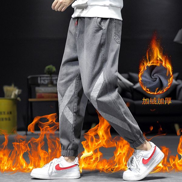 jeans 2019 winter velvet tooling loose casual small feet pants men's fashion brand, Black;gray
jeans 2019 winter velvet tooling loose casual small feet pants men's fashion brand, Black;gray