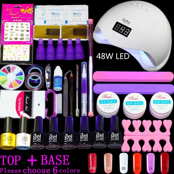 manicure set nail gel polish kit 6 color uv gel varnish 48w/36w uv led lamp nail art design set polish remover tools
manicure set nail gel polish kit 6 color uv gel varnish 48w/36w uv led lamp nail art design set polish remover tools