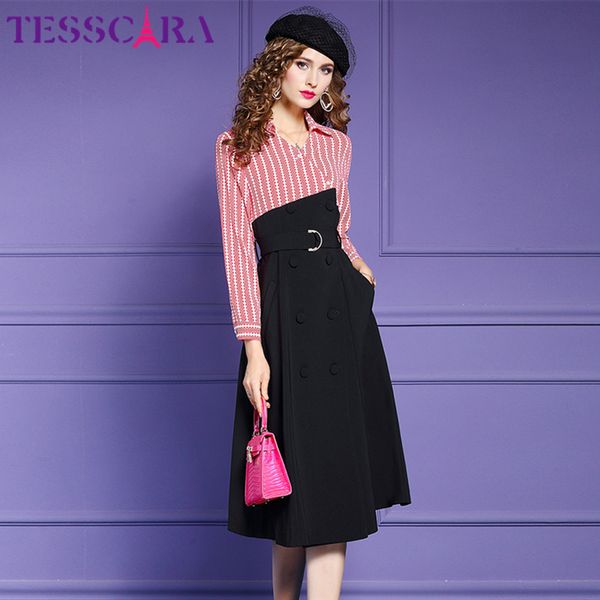 tesscara women autumn winter elegant dress shirt festa female designer office cocktail party robe vintage vestidos, Black;gray
tesscara women autumn winter elegant dress shirt festa female designer office cocktail party robe vintage vestidos, Black;gray