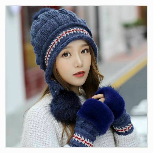 winter warm women thick knitted hat gloves set casual streetweat christmas fashion caps gloves plus velvet xmas, Blue;gray
winter warm women thick knitted hat gloves set casual streetweat christmas fashion caps gloves plus velvet xmas, Blue;gray