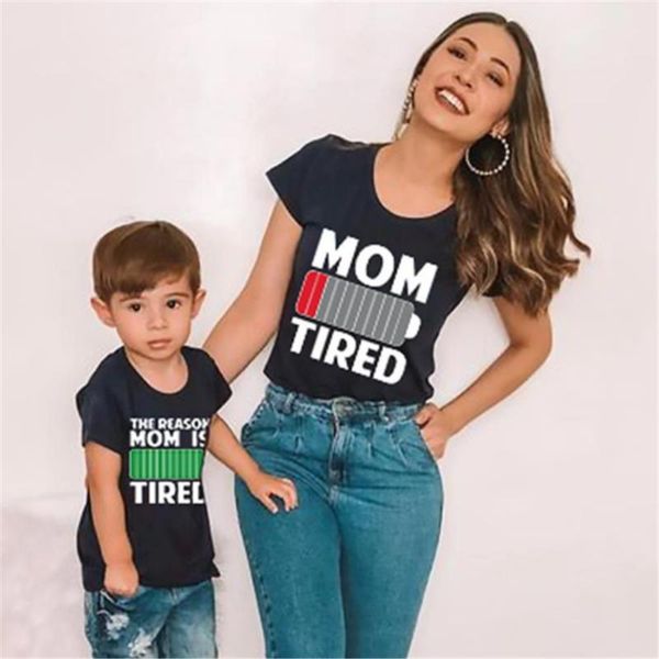 liligirl family matching shirt clothes summer mother daughter son cartoon battery print mommy and me short sleeve tshirts, Blue
liligirl family matching shirt clothes summer mother daughter son cartoon battery print mommy and me short sleeve tshirts, Blue