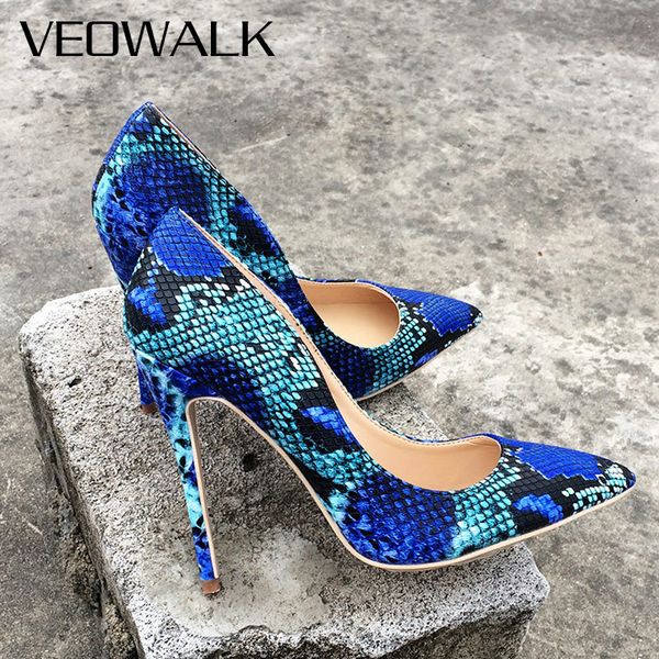 veowalk snake printing leather women super high heels ladies pointed toe stiletto pumps slip on heeled party shoes blue, Black
veowalk snake printing leather women super high heels ladies pointed toe stiletto pumps slip on heeled party shoes blue, Black