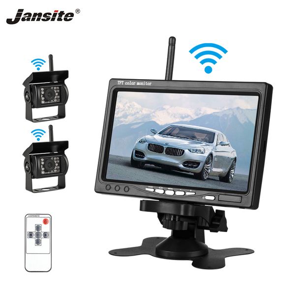 jansite 7" tft lcd wireless car rearview monitor hd display camera reverse assistance camera parking system with 2 rear cameras
jansite 7" tft lcd wireless car rearview monitor hd display camera reverse assistance camera parking system with 2 rear cameras