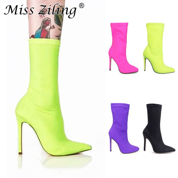 ltarta 2019 women heels boots women's shoes boots elastic pointed thin heel socks high heels size 43 tide zl-266-2, Black
ltarta 2019 women heels boots women's shoes boots elastic pointed thin heel socks high heels size 43 tide zl-266-2, Black