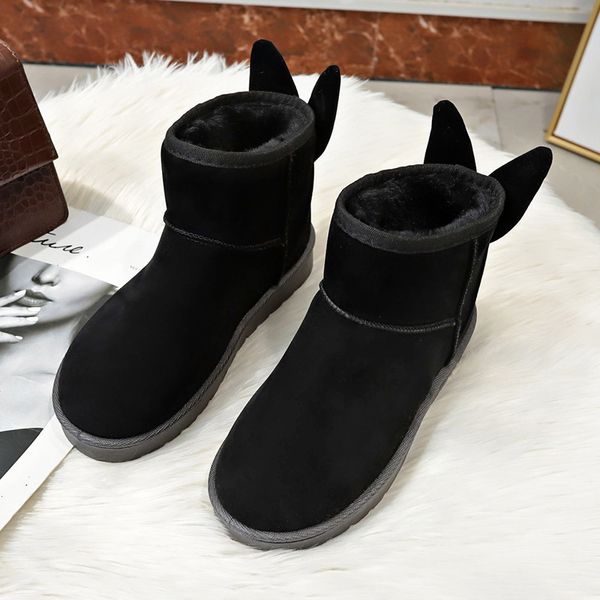 b3 size 36-40 girls ears slip-on snow boots female winter ankle boot woman soft sole shoes women outdoor warm shoe, Black
b3 size 36-40 girls ears slip-on snow boots female winter ankle boot woman soft sole shoes women outdoor warm shoe, Black