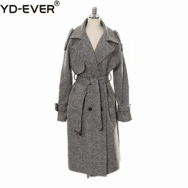 korean houndstooth long wool coat elegant women double-breasted lapel collar sashes pocket plaid loose thick woolen outerwear, Black
korean houndstooth long wool coat elegant women double-breasted lapel collar sashes pocket plaid loose thick woolen outerwear, Black
