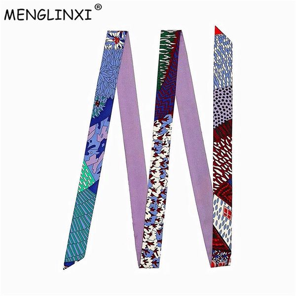 across the field" brand long skinny scarf fashion head scarves for ladies silk scarf women 200cm bag ribbons female belt 2020, Blue;gray
across the field" brand long skinny scarf fashion head scarves for ladies silk scarf women 200cm bag ribbons female belt 2020, Blue;gray