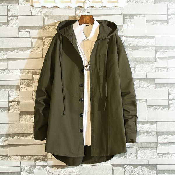 men japanese-style loose-fit solid color oversieze hooded trench coat men's autumn large size mid-length trench coat men's, Tan;black
men japanese-style loose-fit solid color oversieze hooded trench coat men's autumn large size mid-length trench coat men's, Tan;black