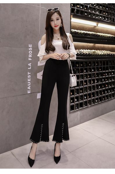 глубокий черный высокой талии джинсы труба девять очки упругие флэш мокрые штаны, Blue 
глубокий черный высокой талии джинсы труба девять очки упругие флэш мокрые штаны, Blue