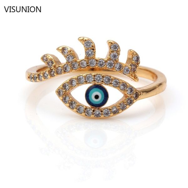 creative lucky eyes crystal rings female copper allergy adjustable ring gold opening statement finger jewelry, Golden;silver
creative lucky eyes crystal rings female copper allergy adjustable ring gold opening statement finger jewelry, Golden;silver