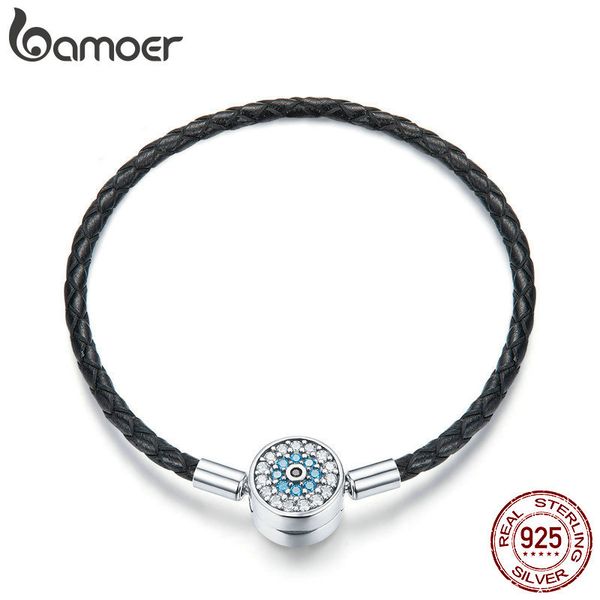 bamoer authentic 925 sterling silver blue eyes leather bracelets for women bracelets bangles sterling silver jewelry scb113, Golden;silver 
bamoer authentic 925 sterling silver blue eyes leather bracelets for women bracelets bangles sterling silver jewelry scb113, Golden;silver