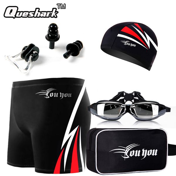 men swimwear swimming shorts trunks+anti-fog swim glasses goggles+ear plug+nose pad+bathing cap swim hat+bag diving swimsuit set
men swimwear swimming shorts trunks+anti-fog swim glasses goggles+ear plug+nose pad+bathing cap swim hat+bag diving swimsuit set