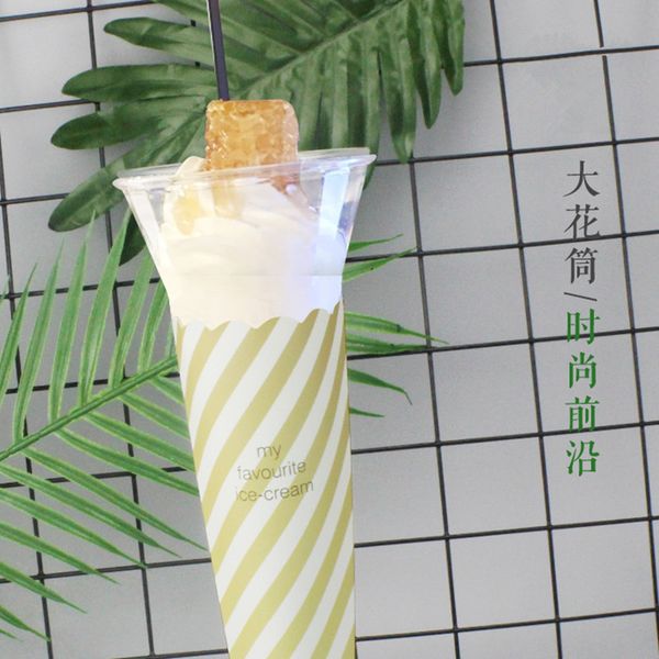 100pcs ice cream cup 220ml 7oz pet transparent plastic cup birthday party favors dessert cups with paper sleeve 
100pcs ice cream cup 220ml 7oz pet transparent plastic cup birthday party favors dessert cups with paper sleeve