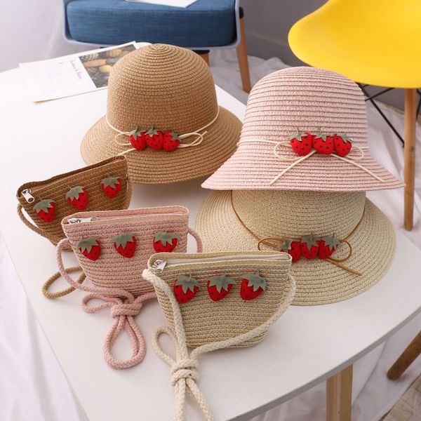 2pcs strawberry summer straw hats with handbag for girls beach panama hats sun visor hat gorras, Yellow
2pcs strawberry summer straw hats with handbag for girls beach panama hats sun visor hat gorras, Yellow