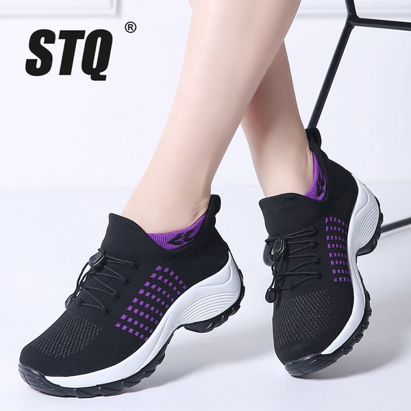 stq 2019 autumn women flat platform sneakers for women breathable mesh black sneakers shoes ladies laces for sock sneakers 1855 cj191220
stq 2019 autumn women flat platform sneakers for women breathable mesh black sneakers shoes ladies laces for sock sneakers 1855 cj191220