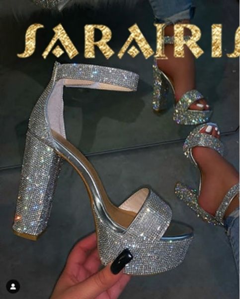 sarairis fashion 2020 sequined cloth summer sandals women shoes woman chunky high heels buckle strap shoes women sandals, Black
sarairis fashion 2020 sequined cloth summer sandals women shoes woman chunky high heels buckle strap shoes women sandals, Black