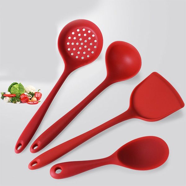 4pcs/set non-stick heat resistant silicone kitchen cooking shovel ladle utensils set 
4pcs/set non-stick heat resistant silicone kitchen cooking shovel ladle utensils set