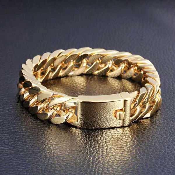 12mm 8inches curb cuban chain gold color bracelets for men women factory offer, Black
12mm 8inches curb cuban chain gold color bracelets for men women factory offer, Black
