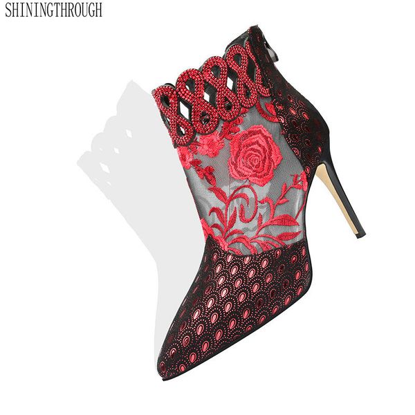 summer boots women elegant silk thin high heels party wedding shoes woman pointed toe zipper basic ankle boots, Black
summer boots women elegant silk thin high heels party wedding shoes woman pointed toe zipper basic ankle boots, Black