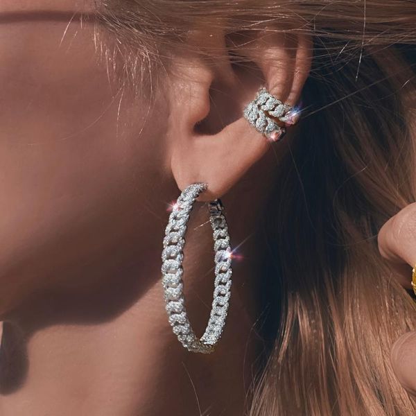 48mm silver color micro pave 5a cz cubic zirconia cuban link chain big hoop earring for women, Golden;silver
48mm silver color micro pave 5a cz cubic zirconia cuban link chain big hoop earring for women, Golden;silver