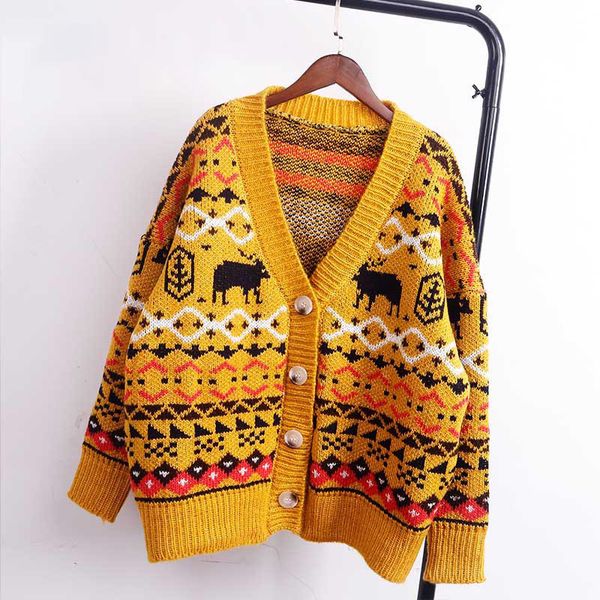 2020 christmas sweater woman outerwear winter new year sweater jumper vintage knitted cardigan white yellow jackets cardigans pull femme, Black;brown
2020 christmas sweater woman outerwear winter new year sweater jumper vintage knitted cardigan white yellow jackets cardigans pull femme, Black;brown