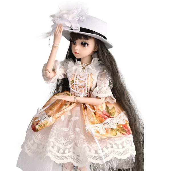 60cm lifelike fashion girl dolls jointed doll 1/3 bjd princess dolls with makeup full set doll for girl birthday gift t200428
60cm lifelike fashion girl dolls jointed doll 1/3 bjd princess dolls with makeup full set doll for girl birthday gift t200428