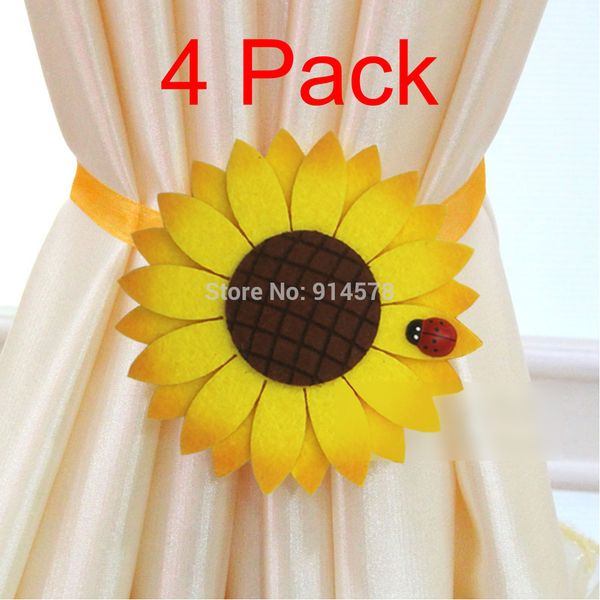 4-pc sunflower strong magnetic curtain tiebacks holdbacks drapery holder - no tools required -no curtain
4-pc sunflower strong magnetic curtain tiebacks holdbacks drapery holder - no tools required -no curtain