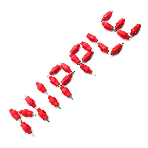 100pcs red nipples chicken waterer poultry feed chicken drinking bird pigeon feeding butt ball red nipple drinkers for chickens
100pcs red nipples chicken waterer poultry feed chicken drinking bird pigeon feeding butt ball red nipple drinkers for chickens