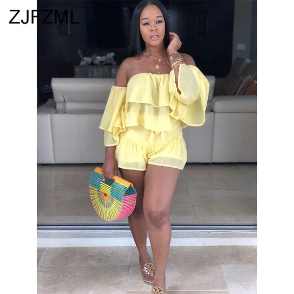 two piece sweatsuits summer clothes for women slash neck ruffles sleeve crop biker shorts casual 2 piece matching set, White
two piece sweatsuits summer clothes for women slash neck ruffles sleeve crop biker shorts casual 2 piece matching set, White