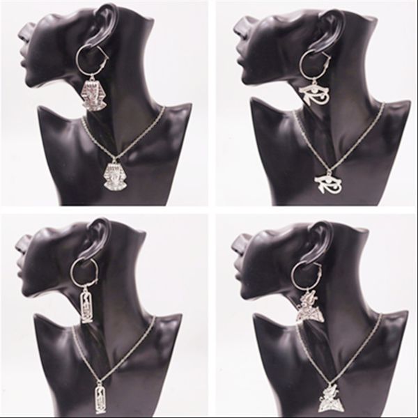 egyptian pharaoh & cleopatra charm retro style necklace & earrings suit diy metal jewelry handicraft findings for woman p92, Silver
egyptian pharaoh & cleopatra charm retro style necklace & earrings suit diy metal jewelry handicraft findings for woman p92, Silver