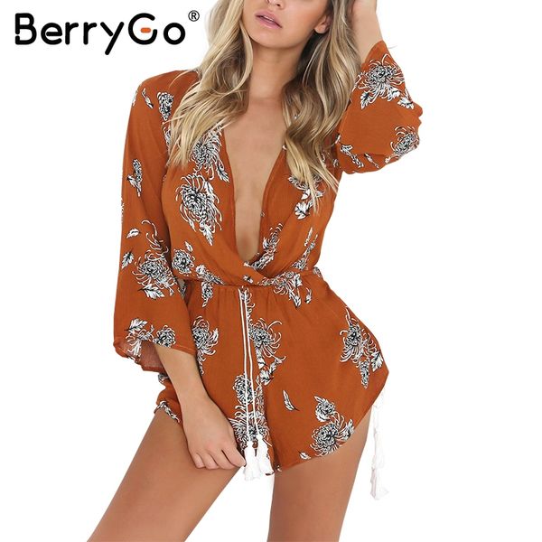 berrygo floral print elegant jumpsuit romper women tassel backless waist tie v-neck lace up overalls summer beach playsuit 2019, Black;white
berrygo floral print elegant jumpsuit romper women tassel backless waist tie v-neck lace up overalls summer beach playsuit 2019, Black;white