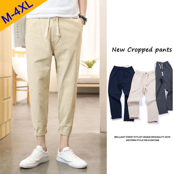 100% cotton men's pants casual summer elastic waist legging pants fitted size m-4xl sweatpants spring men chinese clothing, Black
100% cotton men's pants casual summer elastic waist legging pants fitted size m-4xl sweatpants spring men chinese clothing, Black