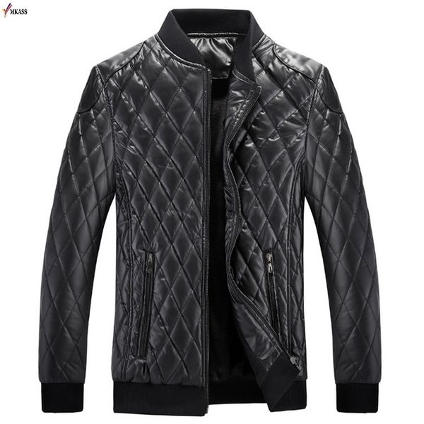 2019 winter men's zipper design leather panka coat men slim pu warm jackets size m-4xl, Black 
2019 winter men's zipper design leather panka coat men slim pu warm jackets size m-4xl, Black