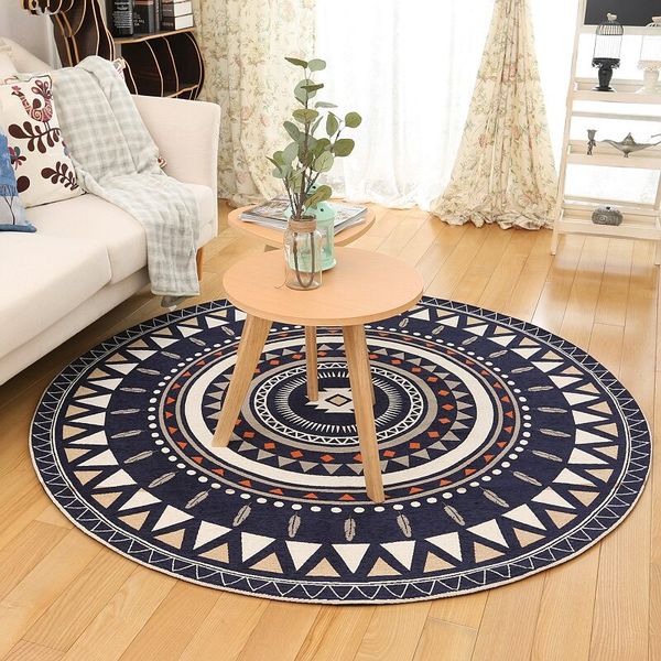 

european round mat carpet for living room cloakroom table rugs home decor bedroom floor mat 90cm area rug for swivel chairs