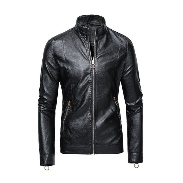 men's fur & faux ymwmhu men leather jackets and coats 2021 stand collar jacket simple style korean, Black
men's fur & faux ymwmhu men leather jackets and coats 2021 stand collar jacket simple style korean, Black