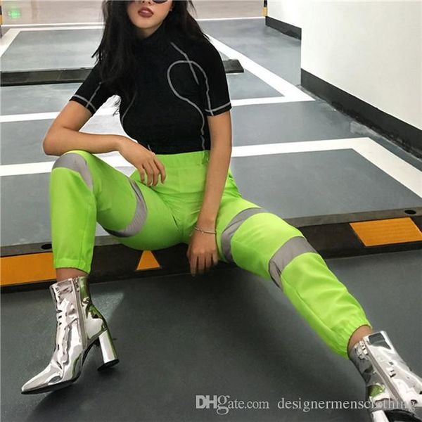 womens reflective pants mid waist patchwork cargo pants cool loose pencil pants women fashion causal clothing, Black;white
womens reflective pants mid waist patchwork cargo pants cool loose pencil pants women fashion causal clothing, Black;white