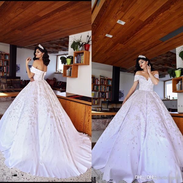 white ball gown off shoulder plus size milla nova wedding dresses saudi arabia abito da sposa hochzeitskleid bridal gowns with beads 2019
white ball gown off shoulder plus size milla nova wedding dresses saudi arabia abito da sposa hochzeitskleid bridal gowns with beads 2019