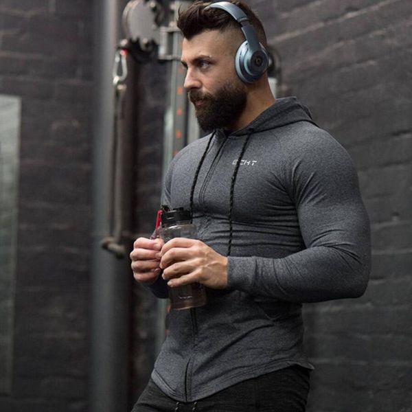 men cotton hoodies fashion casual zipper sweatshirt gyms fitness bodybuilding workout slim sportswear hooded jacket clothing, Black
men cotton hoodies fashion casual zipper sweatshirt gyms fitness bodybuilding workout slim sportswear hooded jacket clothing, Black