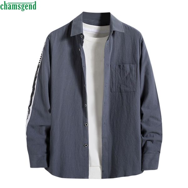 chamsgend men's casual shirt lapel long sleeve single-breasted turn-down collar blouse plus size shirt solapa de la camisa, White;black
chamsgend men's casual shirt lapel long sleeve single-breasted turn-down collar blouse plus size shirt solapa de la camisa, White;black