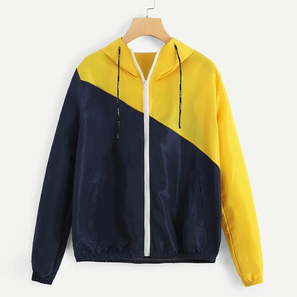 women jackets spring autumn long sleeve patchwork hooded zipper pockets casual sport coat ladies jackets 2019 chamarras mujer, Black;brown
women jackets spring autumn long sleeve patchwork hooded zipper pockets casual sport coat ladies jackets 2019 chamarras mujer, Black;brown