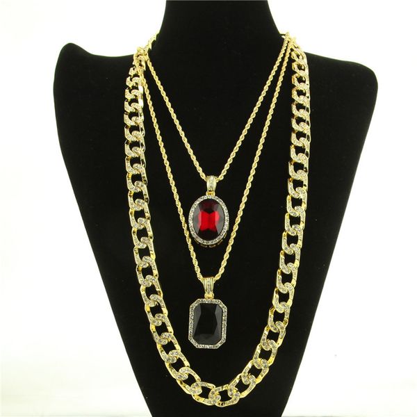 fashion- hip hop necklace jewelry new ruby pendant necklace 3pcs/set fashion cuban link chain jewelry set, Silver
fashion- hip hop necklace jewelry new ruby pendant necklace 3pcs/set fashion cuban link chain jewelry set, Silver
