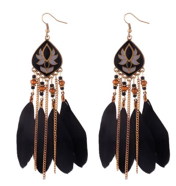 wholesale- antique earrings european and american exaggerated exotic feather tassel earrings bohemian retro earrings jewelry, Silver
wholesale- antique earrings european and american exaggerated exotic feather tassel earrings bohemian retro earrings jewelry, Silver
