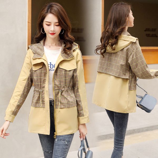 women's trench coats the wear long sleeve hooded easy leisure fashion elegant temperament short coat brief paragraph dust, Tan;black
women's trench coats the wear long sleeve hooded easy leisure fashion elegant temperament short coat brief paragraph dust, Tan;black