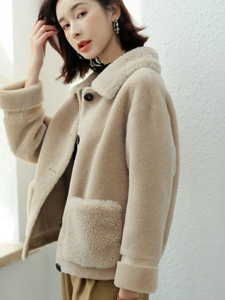 sheep shearing coat women's fur 2019 new composite fur one coat short lamb fur coat winter wn, Black
sheep shearing coat women's fur 2019 new composite fur one coat short lamb fur coat winter wn, Black