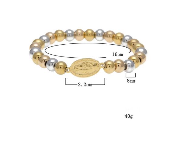 new european and american hip-hop fashion trend color-preserving and gold-plated personality jesuit beads accessory bracelet simple jewelry, Black
new european and american hip-hop fashion trend color-preserving and gold-plated personality jesuit beads accessory bracelet simple jewelry, Black
