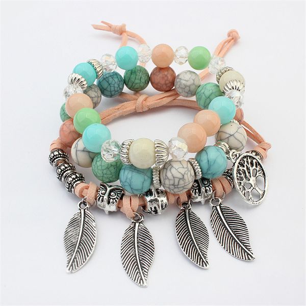 tree life bracelets leaf pendant charms jewlery for girl bohemian glass beads bracelet women vintage multilayer leather wrap jewelry strands, Golden;silver
tree life bracelets leaf pendant charms jewlery for girl bohemian glass beads bracelet women vintage multilayer leather wrap jewelry strands, Golden;silver